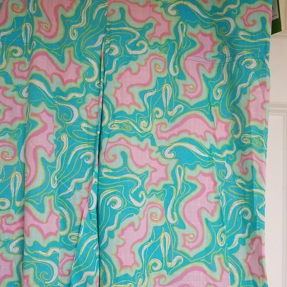 Lilly Pulitzer Beach Pant  Turquoise Lock Me Up - Picture 2 of 11